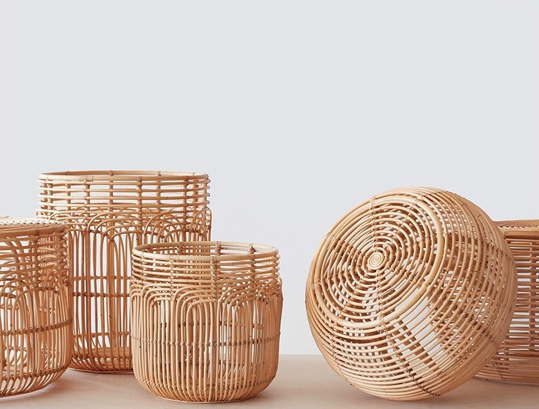 Rakel Ratten Laundry Basket - Arctic Lounge