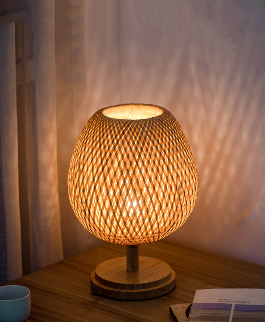 Erla Rattan Table Lamp - Arctic Lounge