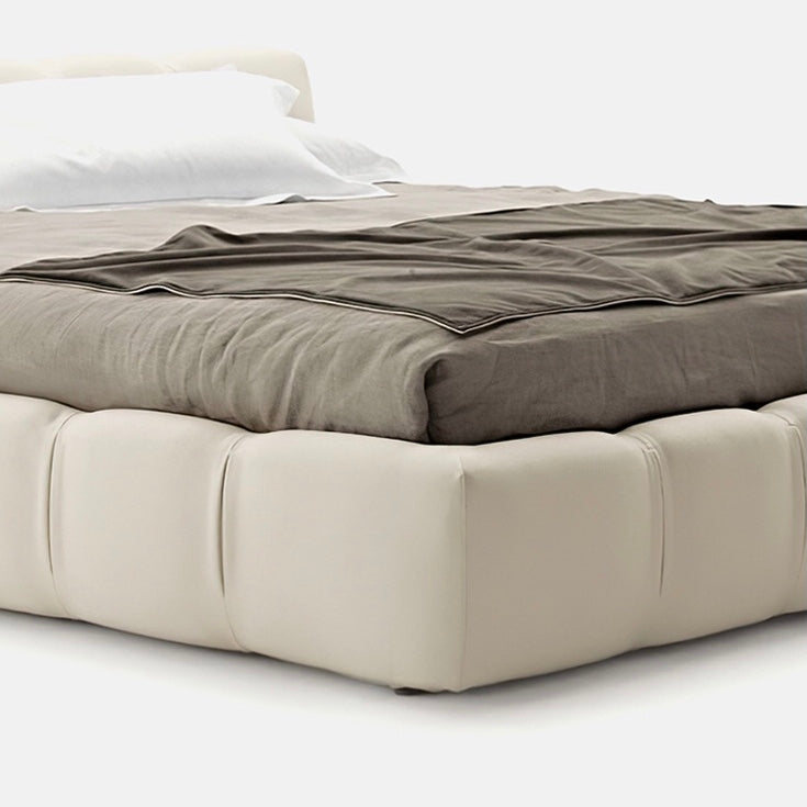 Balbine Leather Bed - Arctic Lounge