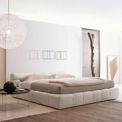 Balbine Leather Bed - Arctic Lounge