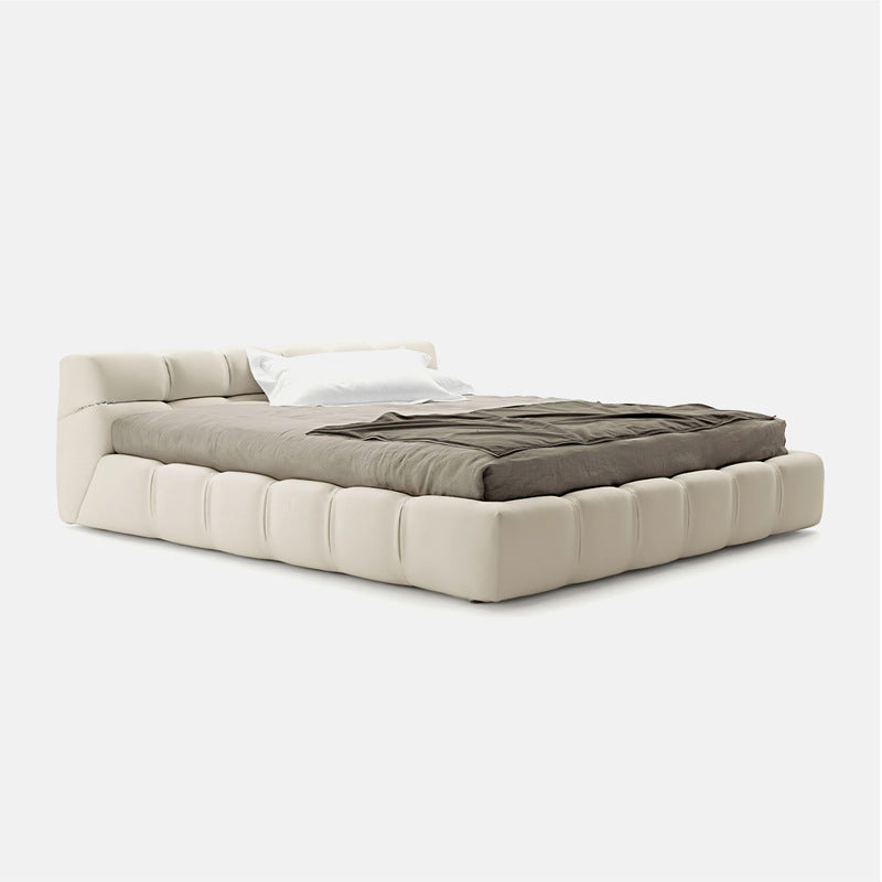 Balbine Leather Bed - Arctic Lounge