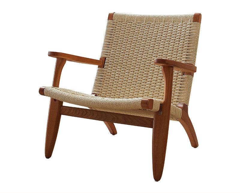 Wooden Woven Reading Armchair