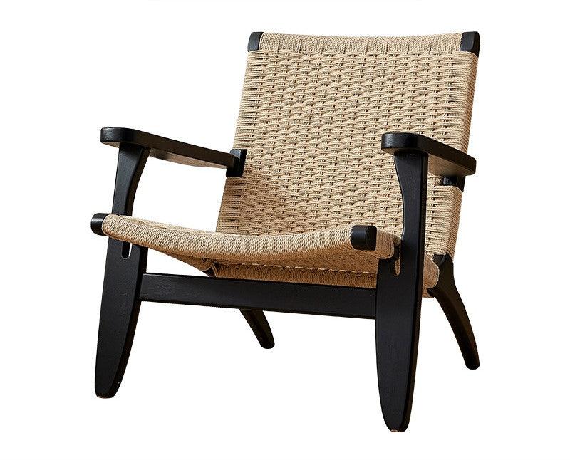 Wooden Woven Reading Armchair