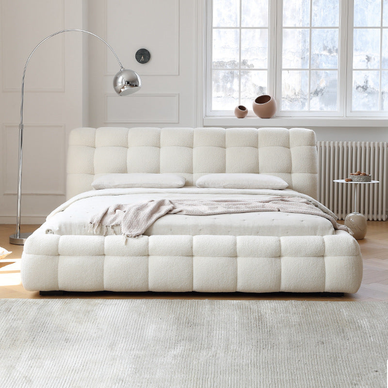 Bubble Cream Bed White Berber Fleece