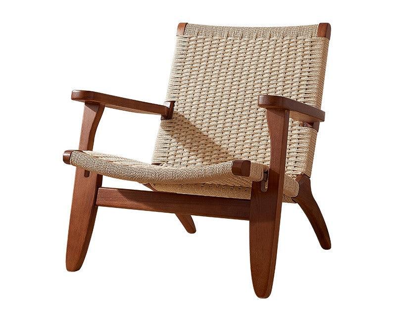 Wooden Woven Reading Armchair