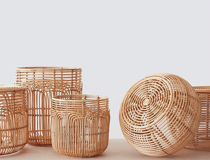 Rakel Ratten Laundry Basket - Arctic Lounge