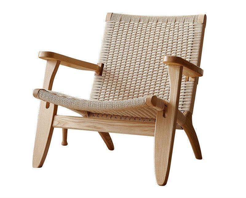 Wooden Woven Reading Armchair