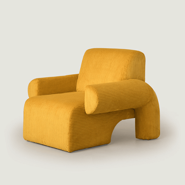 Mid Century Style Modern Yellow Armchair
