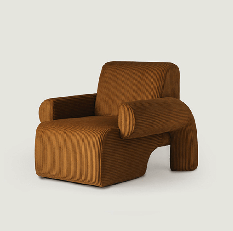Mid Century Style Modern Brown Armchair