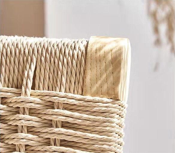 Wooden Woven Reading Armchair